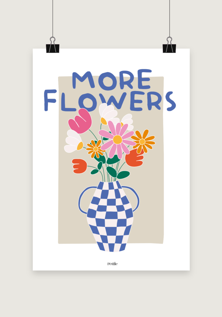 Affiche représentant un bouquet de fleurs