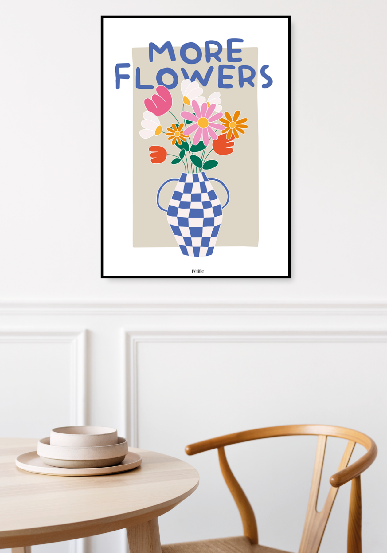 Affiche représentant un bouquet de fleurs