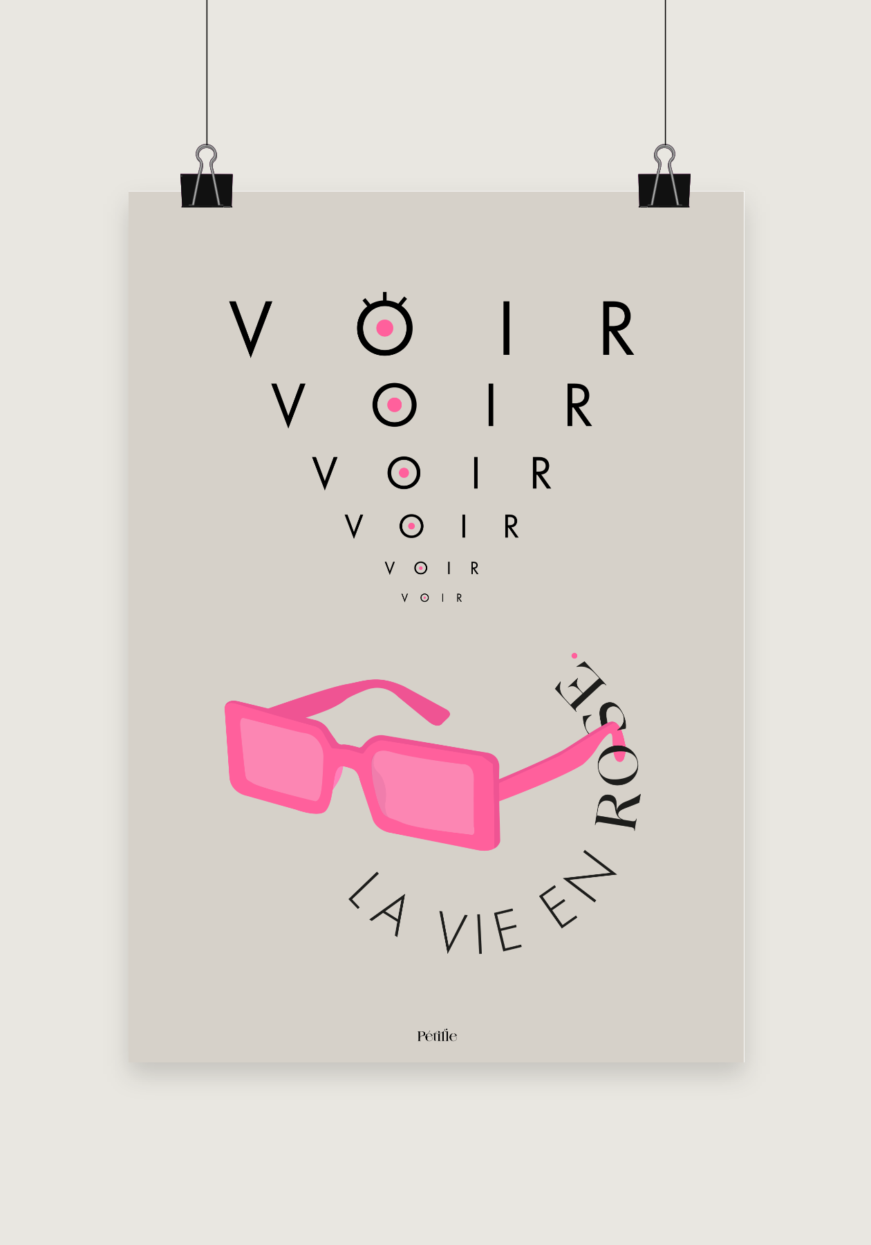 Affiche voir la vie en rose