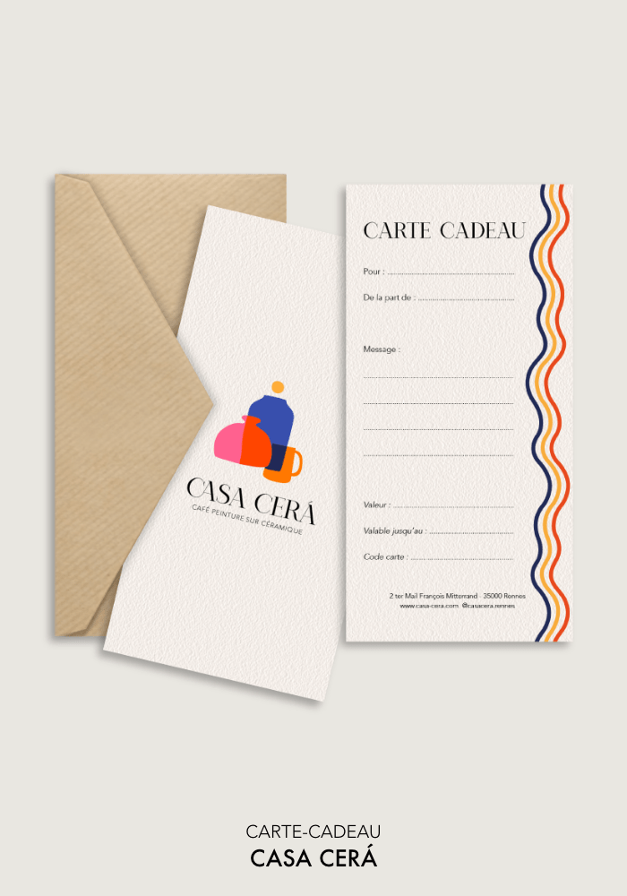 Carte-cadeau réalisée pour Casa Cerá.