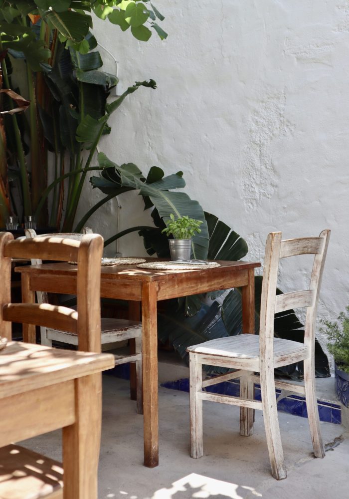 photo de la terrasse d'un restaurant